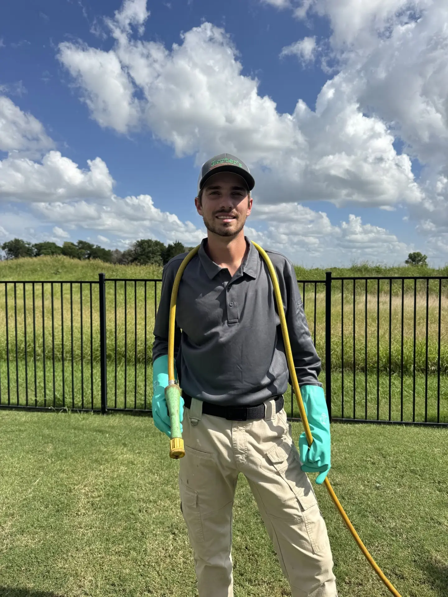 Brandon Porter, owner of Porter's Fertilization & Weed Control in Rockwall, TX