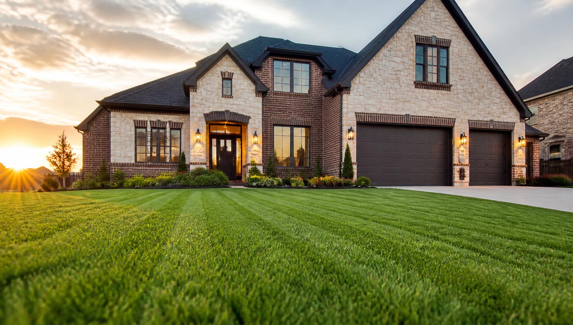 Deep green fertilized lawn in Rockwall, Texas treated by Porter's